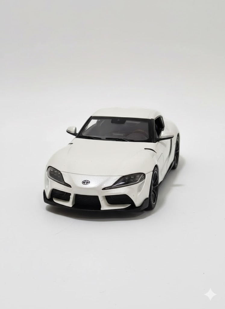 Premium White Toyota GR Supra Die-Cast Model Car