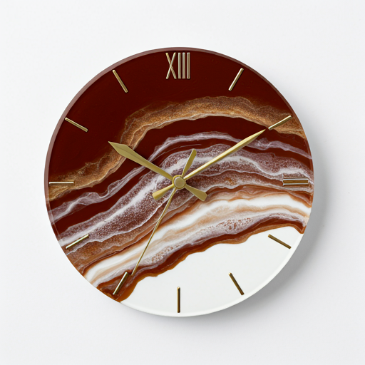 Resin Art Clock | Cofee Theme